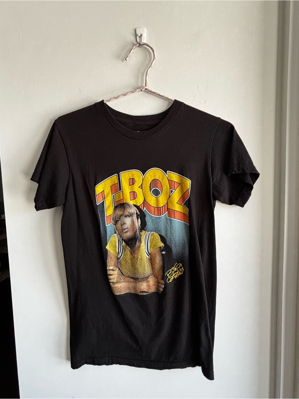 Fashion Nova Black Kids T-Shirt with Yellow Graphic 'T-BOZ'